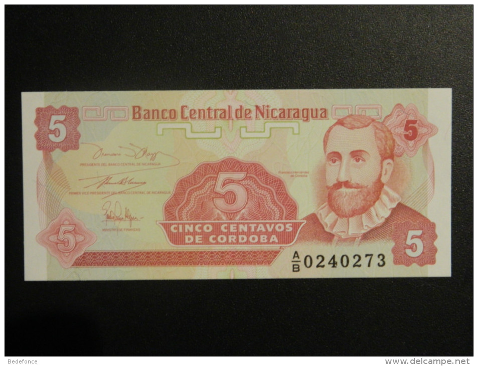 Billet - Nicaragua - Valeur Faciale : 5 Centavos - Type De Cordoba - Jamais Circulé - Nicaragua