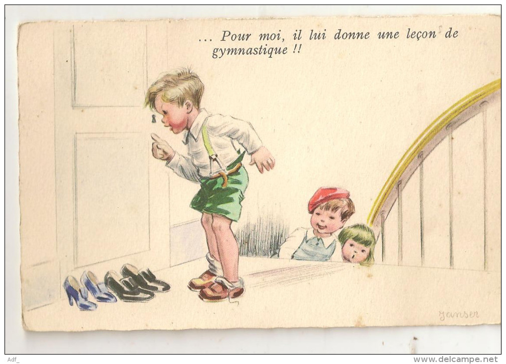 CARTE N° 1 ILLUSTRATEUR JANSER ENFANT  S DANS LE GOUT DE GERMAINE BOURET - Janser