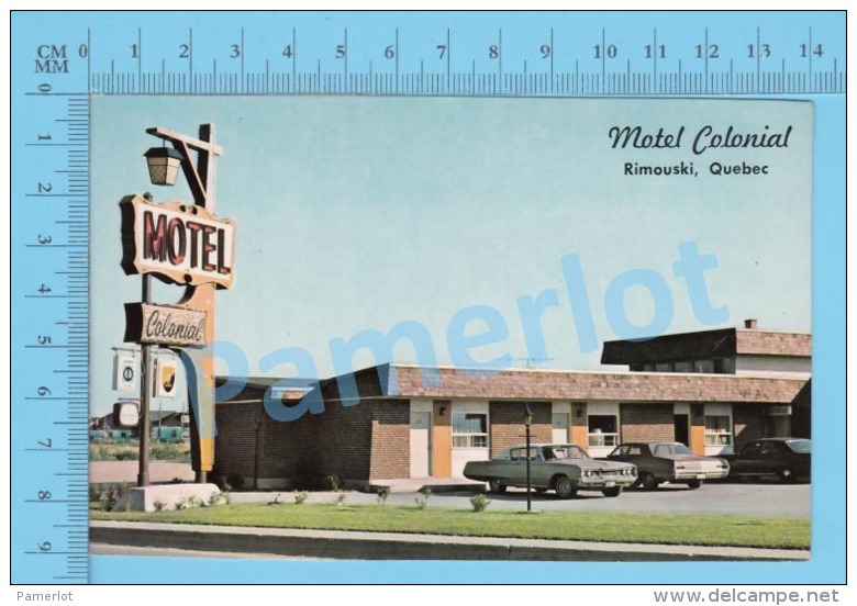 Rimouski (Motel Colonial, Postcard Carte Postale  ) P. Quebec Recto/Verso - Rimouski