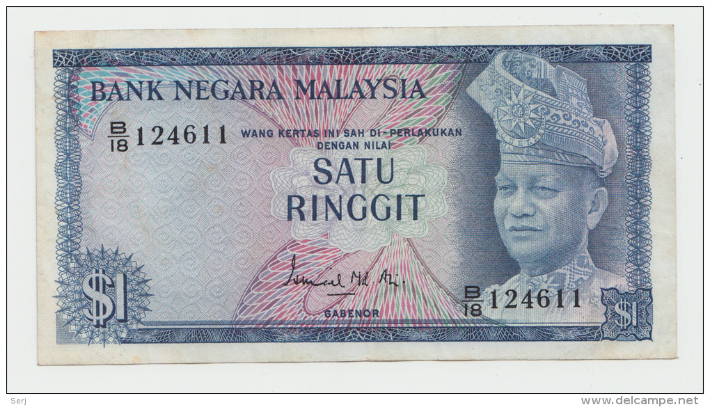 Malaysia 1 Ringgit 1967 - 1972 VF+ P 1a - Malaysia