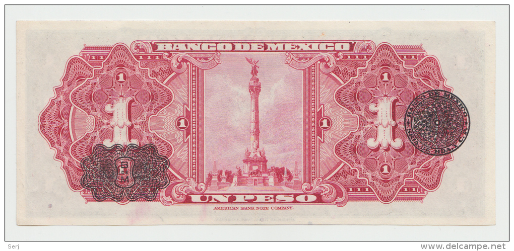 MEXICO 1 PESO 1945 XF+ AUNC Pick 38c 38 C - México