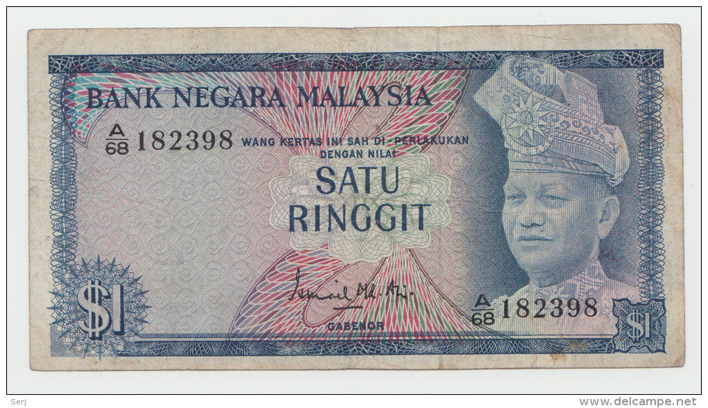 Malaysia 1 Ringgit 1967 - 1972 VF P 1a - Malaysie