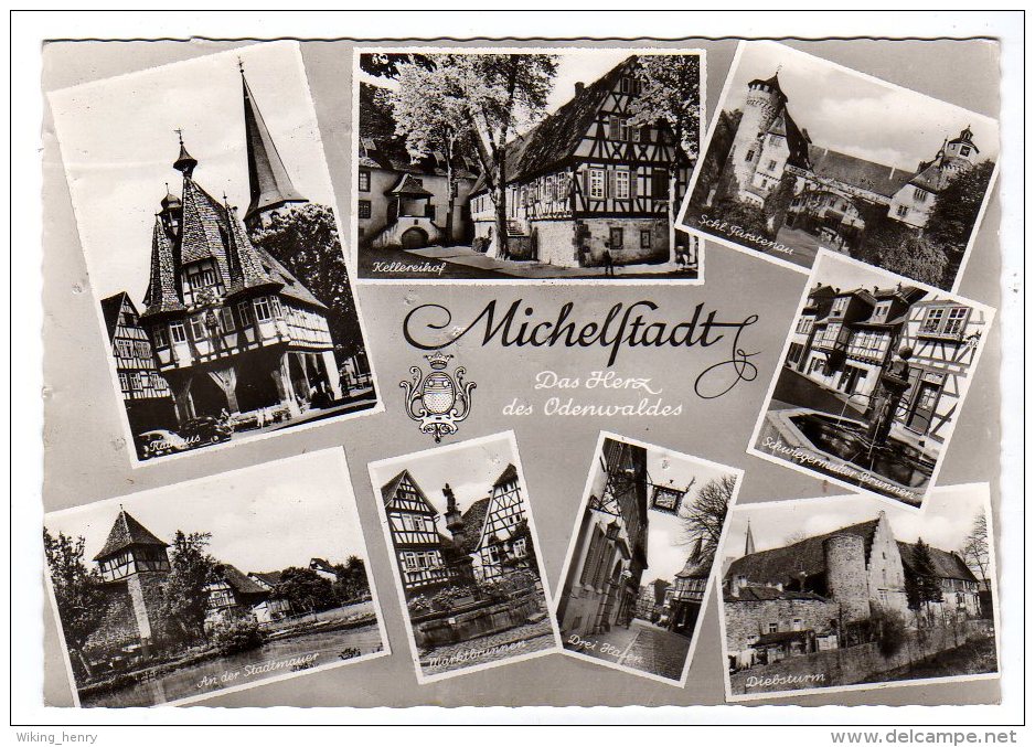 Michelstadt - S/w Mehrbildkarte 1 - Michelstadt
