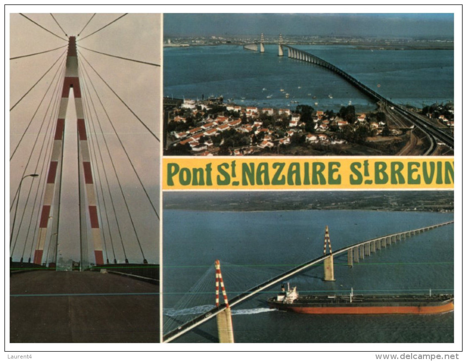 (678 ORL) Ship -  Bateau - Pont De St Nazaire + Petrolier - Pétroliers