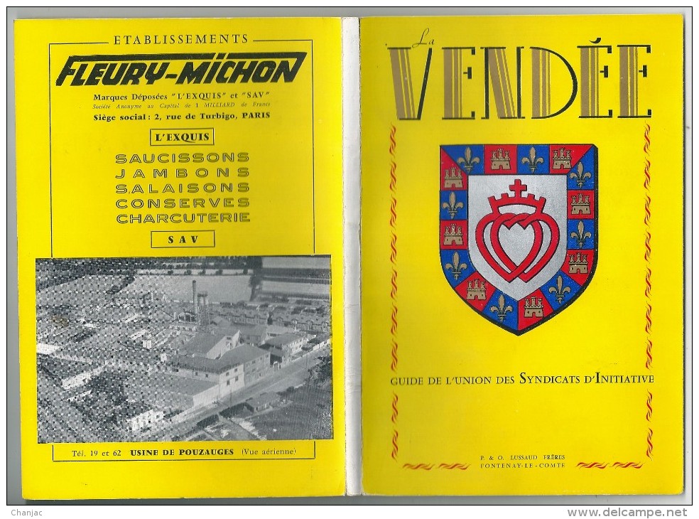 VENDEE Guide De Lunion Des Syndicats D'Initiative 1958. - Pays De Loire