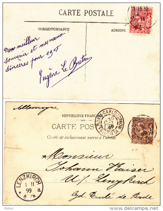 Monaco, N 14 Et N 26 Sur Deux CPA Distinctes (pas Courant) - Cartas & Documentos