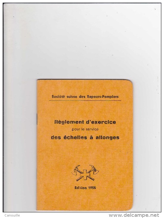 Règlement Exercice échelles à Allonges - Pompier Suisse 1955 - Pompiers