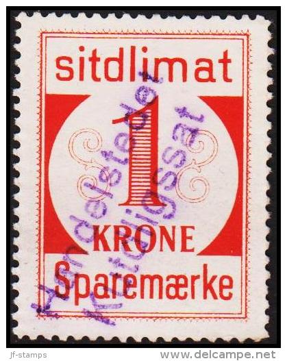 1939. Sparemærke Sitdlimat. 1 Kr. Handelstedet Kutdligssat.  (Michel: ) - JF127643 - Parcel Post