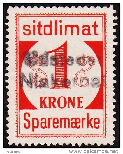 1939. Sparemærke Sitdlimat. 1 Kr. Udstedet Niakornat.  (Michel: ) - JF127625 - Parcel Post