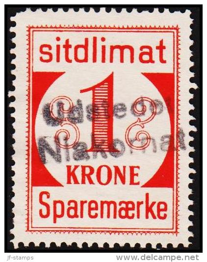 1939. Sparemærke Sitdlimat. 1 Kr. Udstedet Niakornat.  (Michel: ) - JF127626 - Spoorwegzegels