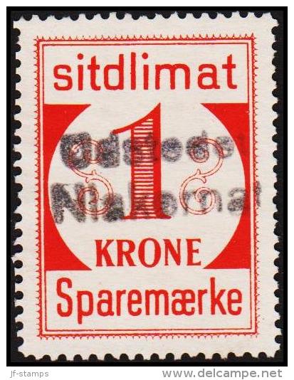 1939. Sparemærke Sitdlimat. 1 Kr. Udstedet Niakornat.  (Michel: ) - JF127629 - Parcel Post