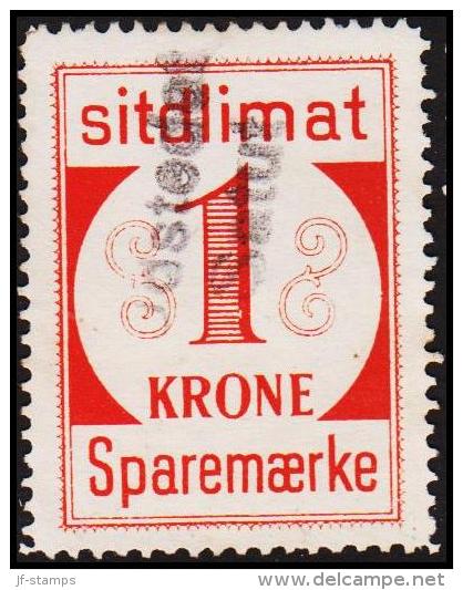 1939. Sparemærke Sitdlimat. 1 Kr. Satut.  (Michel: ) - JF127652 - Pacchi Postali
