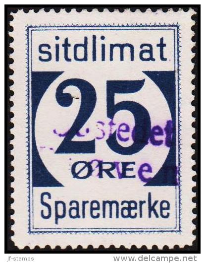 1939. Sparemærke Sitdlimat. 25 ØRE Udstedet Prøven.  (Michel: ) - JF127636 - Parcel Post