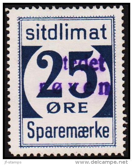 1939. Sparemærke Sitdlimat. 25 ØRE Udstedet Prøven.  (Michel: ) - JF127631 - Colis Postaux