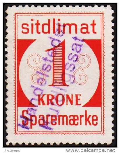 1939. Sparemærke Sitdlimat. 1 Kr. Handelstedet Kutdligssat.  (Michel: ) - JF127645 - Paketmarken