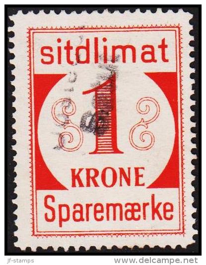 1939. Sparemærke Sitdlimat. 1 Kr. Satut.  (Michel: ) - JF127651 - Spoorwegzegels