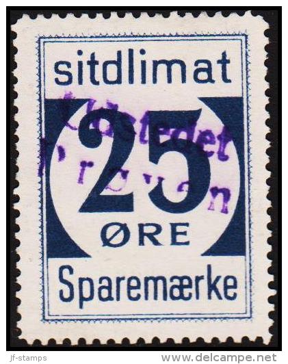 1939. Sparemærke Sitdlimat. 25 ØRE Udstedet Prøven.  (Michel: ) - JF127635 - Colis Postaux