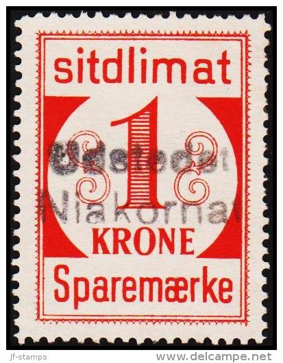 1939. Sparemærke Sitdlimat. 1 Kr. Udstedet Niakornat.  (Michel: ) - JF127627 - Paquetes Postales
