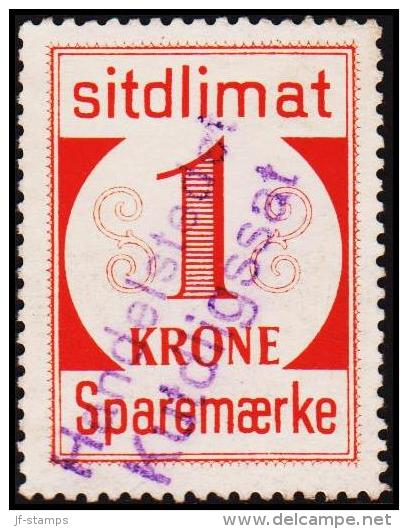 1939. Sparemærke Sitdlimat. 1 Kr. Handelsstedet Kutdligssat.  (Michel: ) - JF127617 - Spoorwegzegels