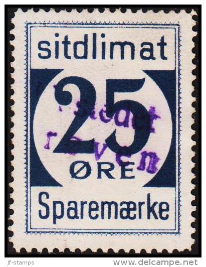 1939. Sparemærke Sitdlimat. 25 ØRE Udstedet Prøven.  (Michel: ) - JF127633 - Pacchi Postali