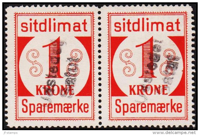 1939. Sparemærke Sitdlimat. 2x 1 Kr. Satut.  (Michel: ) - JF127654 - Parcel Post