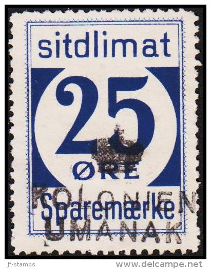 1939. Sparemærke Sitdlimat. 25 ØRE KOLONIEN UMANAK.  (Michel: ) - JF127670 - Pacchi Postali