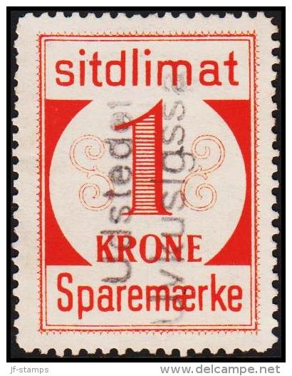 1939. Sparemærke Sitdlimat. 1 Kr. Udstedet Uvkusigssat.  (Michel: ) - JF127708 - Parcel Post