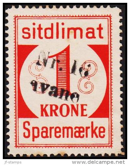 1939. Sparemærke Sitdlimat. 1 Kr. Nr. 16 Avane.  (Michel: ) - JF127718 - Parcel Post