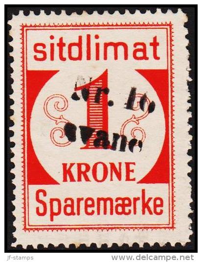 1939. Sparemærke Sitdlimat. 1 Kr. Nr. 16 Avane.  (Michel: ) - JF127717 - Pacchi Postali