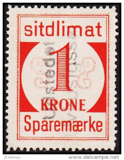 1939. Sparemærke Sitdlimat. 1 Kr. Udstedet Uvkusigssat.  (Michel: ) - JF127714 - Paketmarken