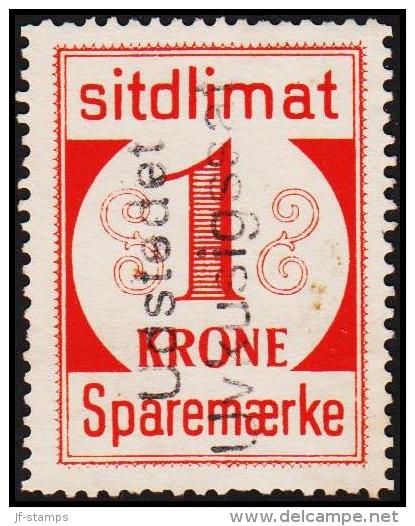 1939. Sparemærke Sitdlimat. 1 Kr. Udstedet Uvkusigssat.  (Michel: ) - JF127712 - Paketmarken
