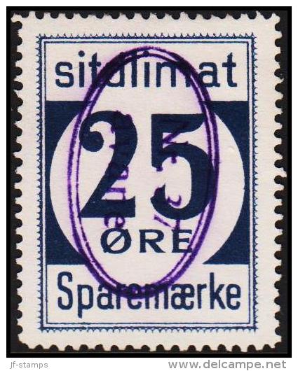 1939. Sparemærke Sitdlimat. 25 ØRE. Nr. 37 Avane.  (Michel: ) - JF127725 - Pacchi Postali