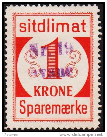 1939. Sparemærke Sitdlimat. 1 Kr. Nr. 19 Avane.  (Michel: ) - JF127749 - Colis Postaux