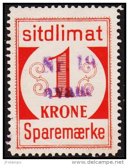 1939. Sparemærke Sitdlimat. 1 Kr. Nr. 19 Avane.  (Michel: ) - JF127750 - Spoorwegzegels