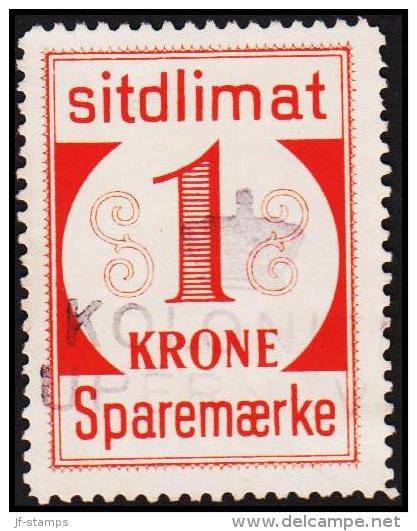 1939. Sparemærke Sitdlimat. 1 Kr. KOLONIEN UPERNAVIK.  (Michel: ) - JF127766 - Colis Postaux