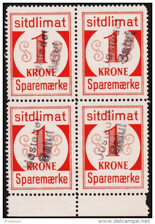 1939. Sparemærke Sitdlimat. 4x 1 Kr. Satut.  (Michel: ) - JF127762 - Paquetes Postales