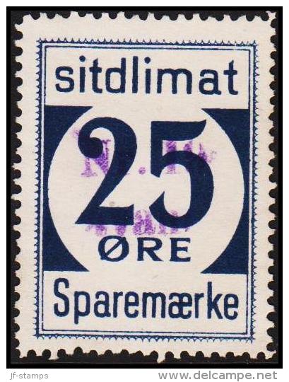1939. Sparemærke Sitdlimat. 25 ØRE Nr. 19 Avane.  (Michel: ) - JF127758 - Parcel Post