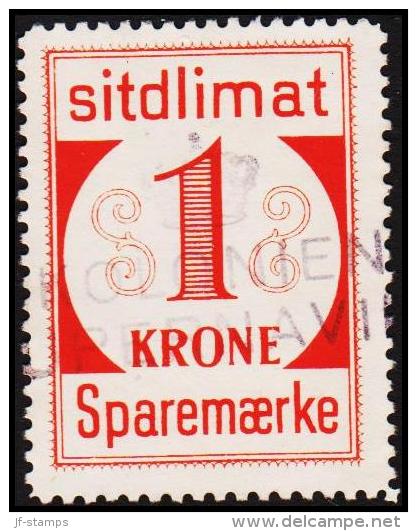 1939. Sparemærke Sitdlimat. 1 Kr. KOLONIEN UPERNAVIK.  (Michel: ) - JF127769 - Parcel Post