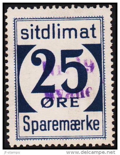 1939. Sparemærke Sitdlimat. 25 ØRE Nr. 19 Avane.  (Michel: ) - JF127761 - Pacchi Postali