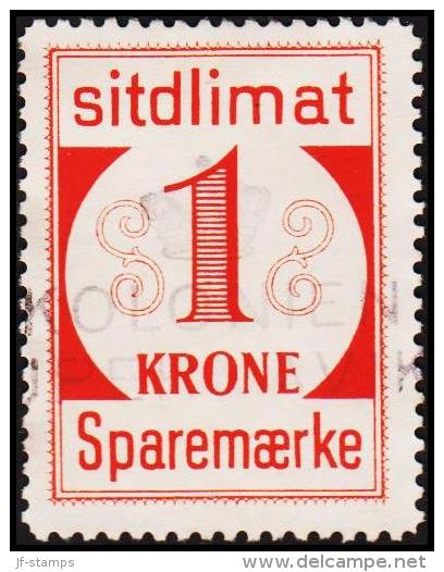 1939. Sparemærke Sitdlimat. 1 Kr. KOLONIEN UPERNAVIK.  (Michel: ) - JF127767 - Paketmarken