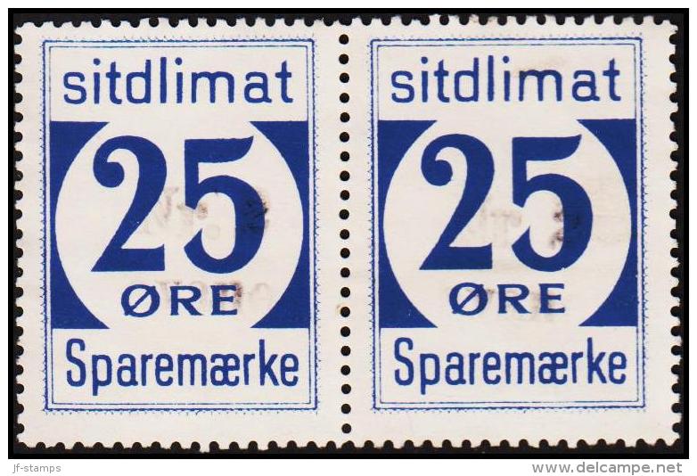 1939. Sparemærke Sitdlimat. 2X 25 ØRE Nr. 2 Avane.  (Michel: ) - JF127794 - Spoorwegzegels