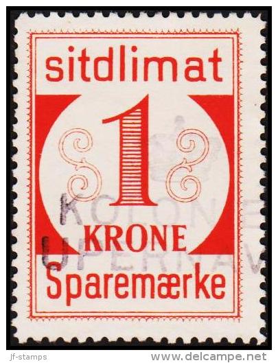 1939. Sparemærke Sitdlimat. 1 Kr. KOLONIEN UPERNAVIK.  (Michel: ) - JF127768 - Parcel Post