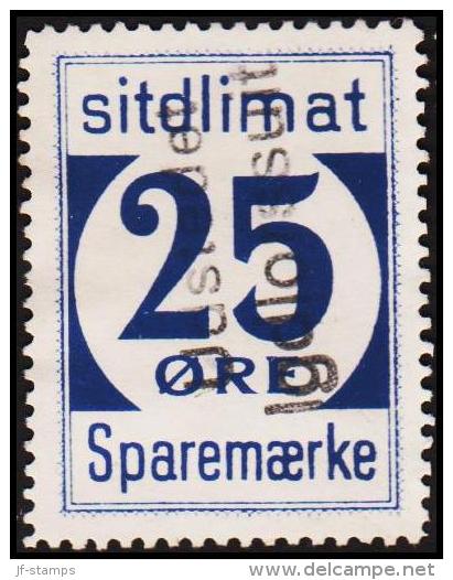 1939. Sparemærke Sitdlimat. 25 ØRE Udstedet Igdlorssuit. (Michel: ) - JF127842 - Parcel Post