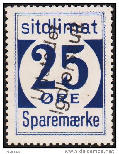 1939. Sparemærke Sitdlimat. 25 ØRE Udstedet Igdlorssuit. (Michel: ) - JF127813 - Spoorwegzegels