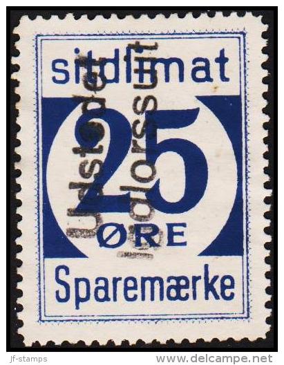1939. Sparemærke Sitdlimat. 25 ØRE Udstedet Igdlorssuit. (Michel: ) - JF127810 - Paketmarken