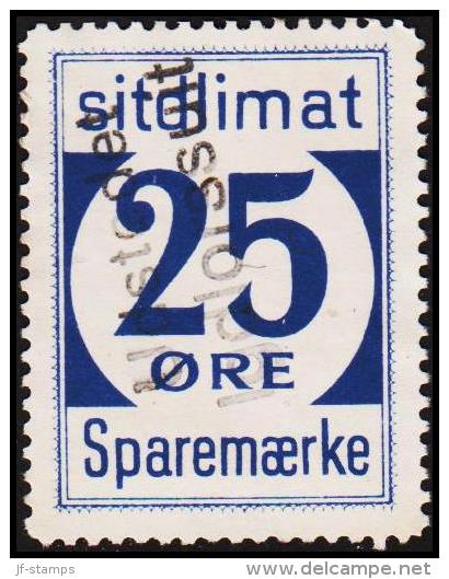 1939. Sparemærke Sitdlimat. 25 ØRE Udstedet Igdlorssuit. (Michel: ) - JF127847 - Parcel Post