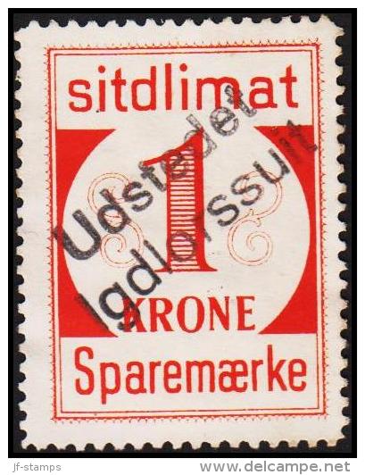 1939. Sparemærke Sitdlimat. 1 Kr. Udstedet Igdlorssuit.  (Michel: ) - JF127796 - Parcel Post