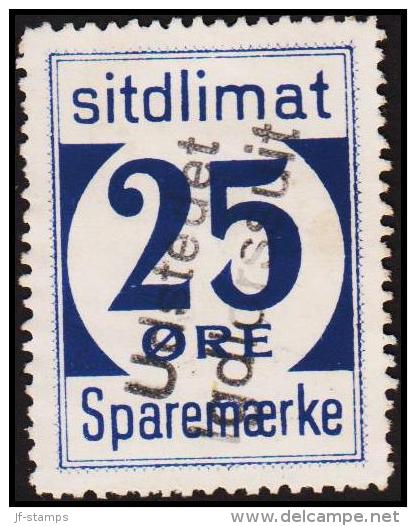 1939. Sparemærke Sitdlimat. 25 ØRE Udstedet Igdlorssuit. (Michel: ) - JF127835 - Colis Postaux