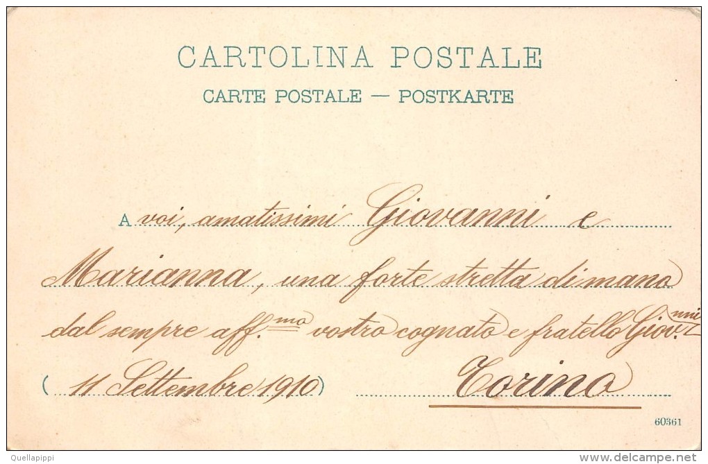 01021  "TORINO PALAZZO REALE SALA RICEVIMENTO DI SUA MAESTA´ LA REGINA". CART. POSTALE. SPEDITA 1910 - Palazzo Reale