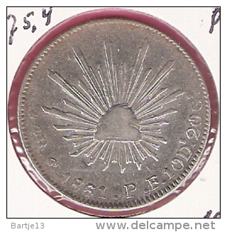 MEXICO 4 REAL 1861PF SILVER KM375.4 - Mexique